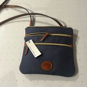 NWT Dooney & Bourne blue/brown crossbody purse